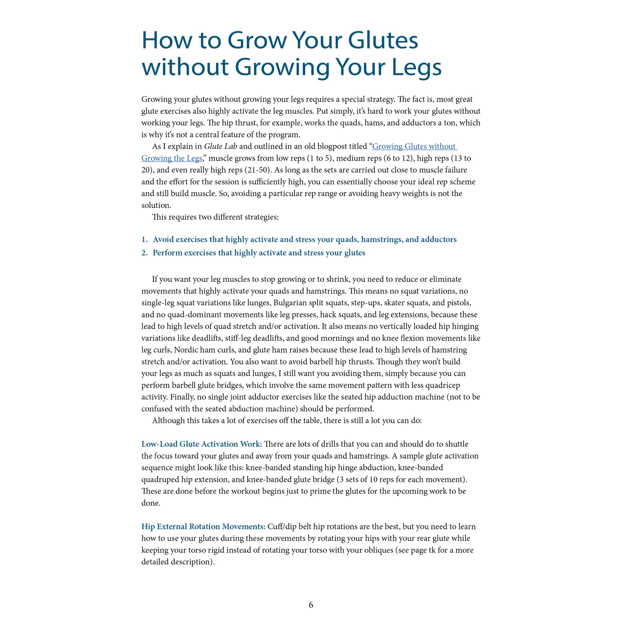 Grow Your Glutes without Growing Your Legs: 12-Week Program (eBook)